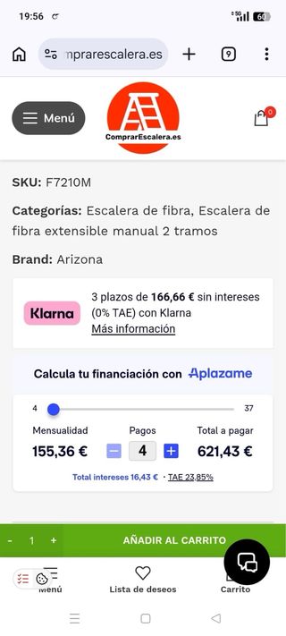 Escalera aislante 100 KV Arizona