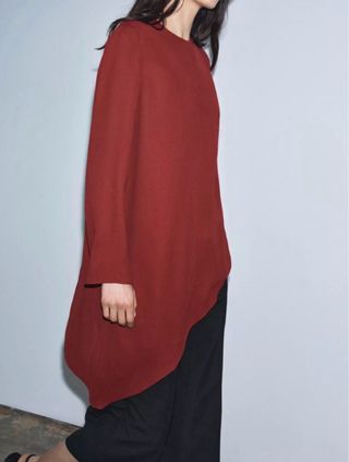 Camisa asimétrica Zara Talla S