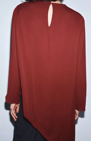 Camisa asimétrica Zara Talla S