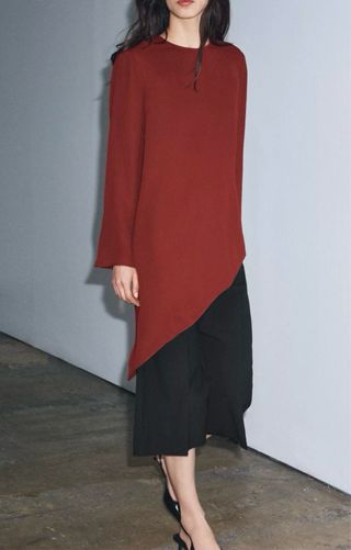 Camisa asimétrica Zara Talla S