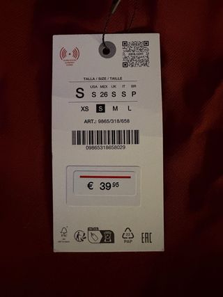 Camisa asimétrica Zara Talla S