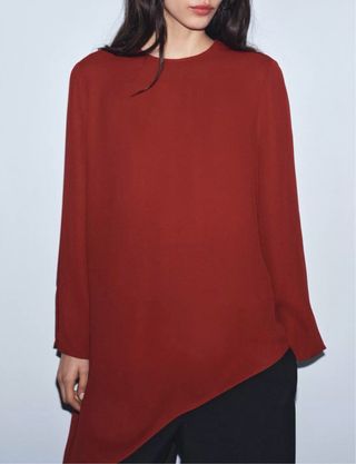 Camisa asimétrica Zara Talla S