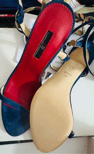 Sandalias Carolina Herrera Azul Talla 39