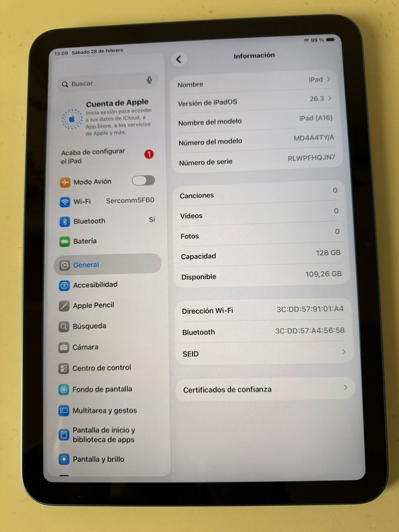 iPad 11 a16 128 GB azul afbeelding 3