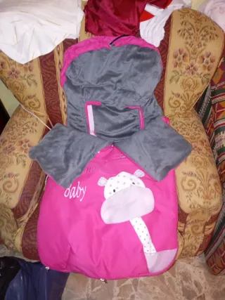 Saco Silla Paseo Bebé Rosa Jirafa