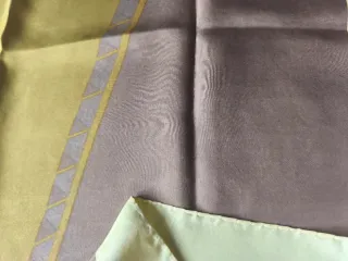 Foulard seta vintage marrone e giallo