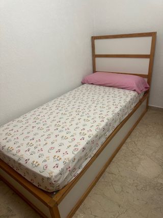 Cama individual 90x200cm extra larga con colchón