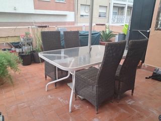 Mesa Terraza Cristal y Metal
