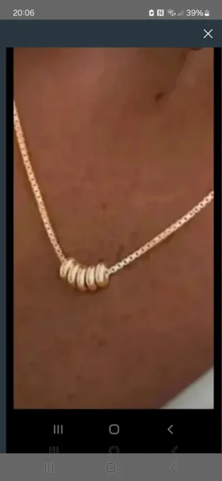 Gargantilla bañada en oro con 5 aros