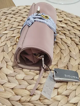 Porta joyas beige y rosa