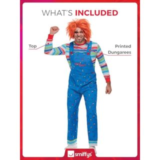 Smiffys Disfraz Chucky Adulto B0C9XFM1 Nuevo (talla M)