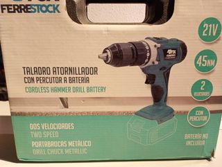 Taladro Atornillador 21V 2 Baterías 2Ah