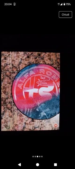 Tappeto Alfa Romeo rotondo