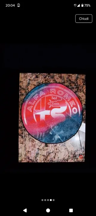 Tappeto Alfa Romeo rotondo