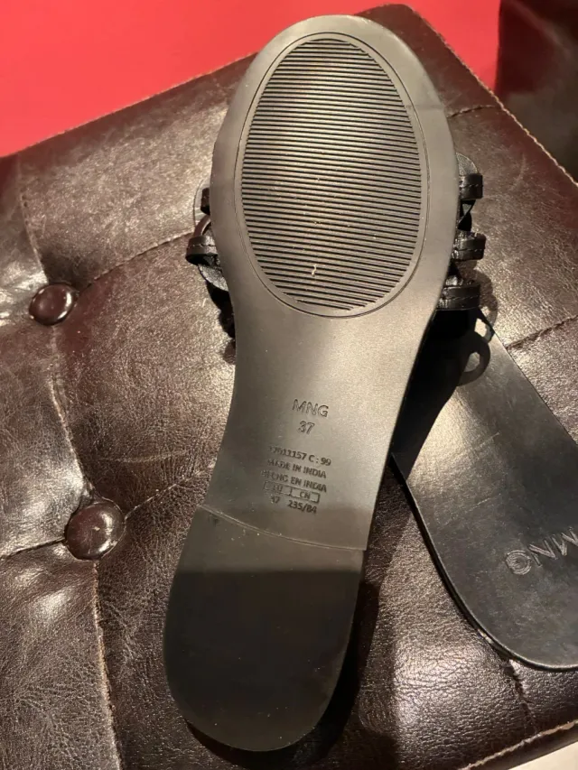 Sandalias Mango Negras Talla 38