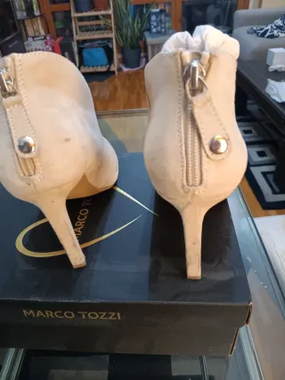 Zapatos Marco Tozzi Beige Talla 38 Tacón.