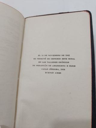 Antiguo Misal Diario Popular 1942