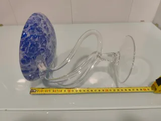 Cuenco de cristal Michelangelo azul y transparente