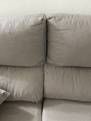 Sofá modular gris tela