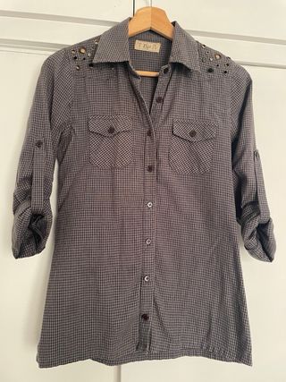 Camisa cuadros grises