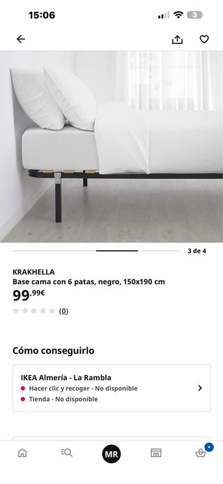 Somier Ikea 150x190 cm krakhella