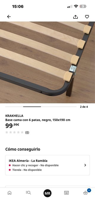 Somier Ikea 150x190 cm krakhella