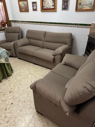 Sofá cama. butaca relax. conjunto 3+2 plazas