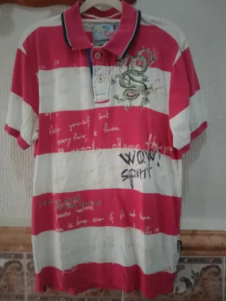Camiseta Polo Desigual Rayas Dragón