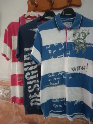 Camiseta Polo Desigual Rayas Dragón