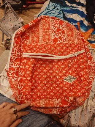 Mochila Billabong Naranja Estampada