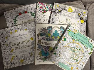 Pack de 6 Libros colorear de Johanna Basford.