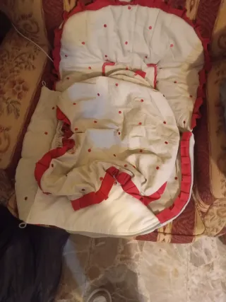 Saco Silla Paseo Blanco Lunares Rosas