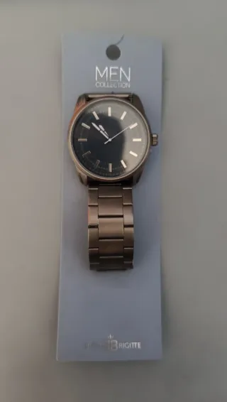 Reloj Brigitte Elegante Caballero Negro/Plata