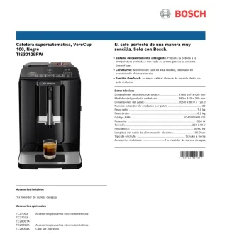 Cafetera Superautomática Bosch VeroCup 100