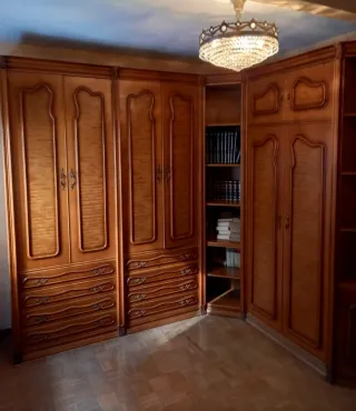 Armario de madera con cama abatible