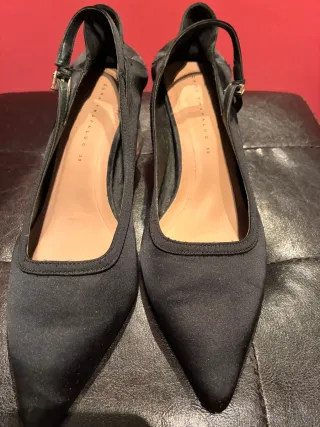 Tacones Zara Negros con Tacon Transparente