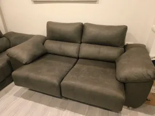 2 Sofás 4 plazas extraíble y reclinable