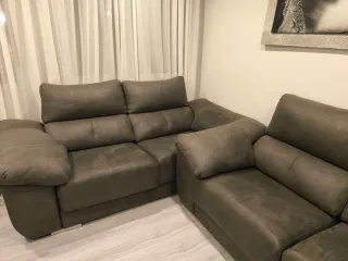 2 Sofás 4 plazas extraíble y reclinable