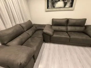 2 Sofás 4 plazas extraíble y reclinable