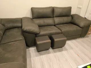 2 Sofás 4 plazas extraíble y reclinable