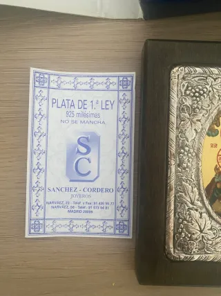 Icono Virgen con Niño Sánchez-Cordero Plata 925