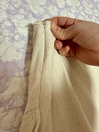 Minifalda pantalón beige