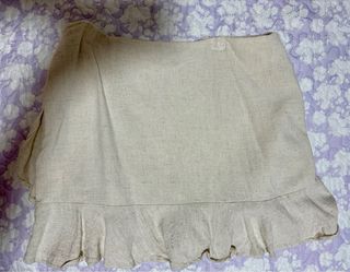 Minifalda pantalón beige