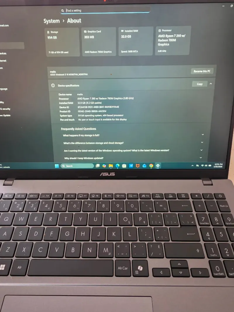 Asus Vivobook S14/S16 2025 32GB RAM 1TB SSD afbeelding 4