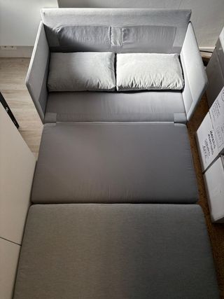 Sofá cama 2 plazas gris