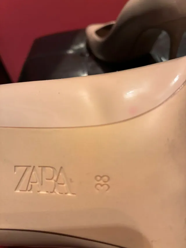 Tacones Zara Beige Talla 38