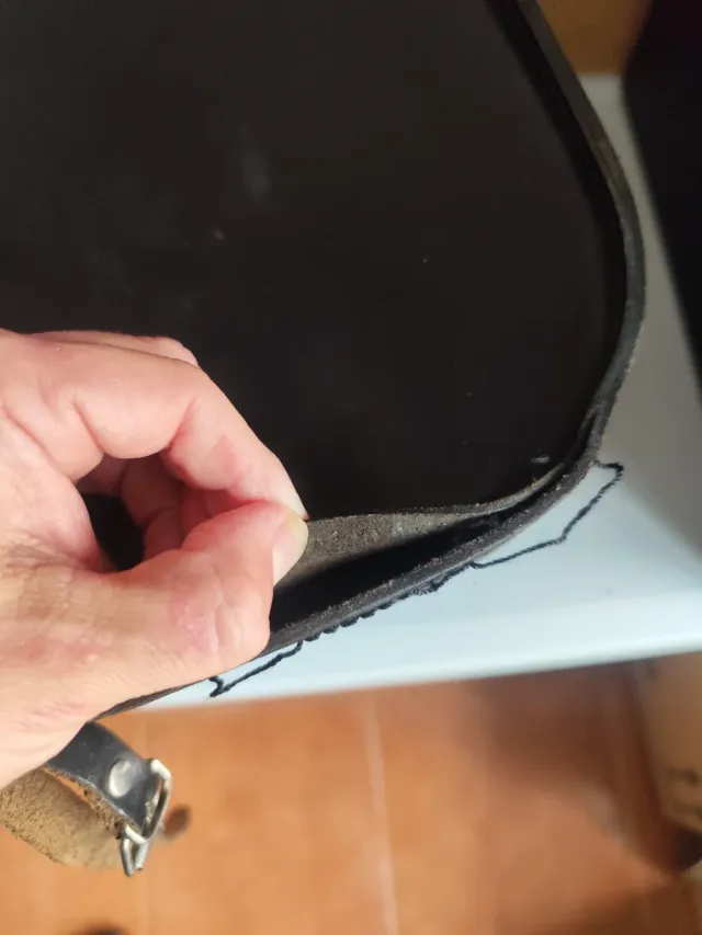 Juego Alforjas Moto Cuero Negro