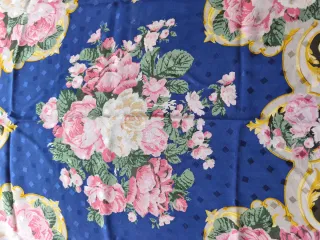 Foulard seta vintage blu e rosa