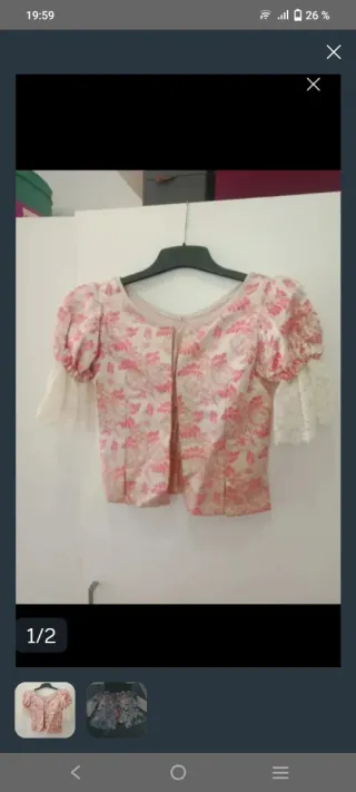 Corpiño Festera Rosa y Blanco