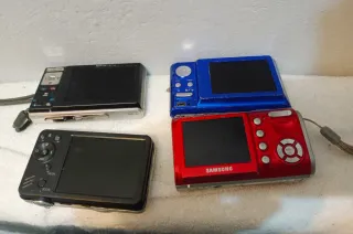 Lote 4 camaras fotos videocamaras olympus samsung